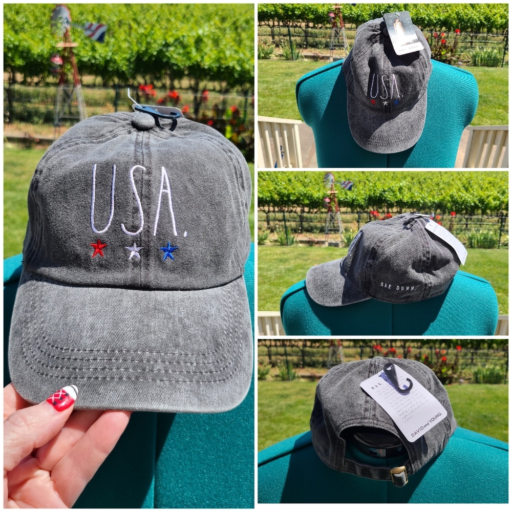 👀50% OFF🧢🇺🇲 NWT‼️ Rae Dunn by David and Young USA Hat